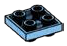 Plate 2 x 2 connector: male:male