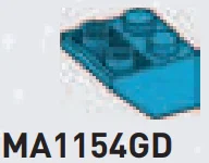 Slope brick 45 2 x 2 inverse in Blue, Rich Sky
