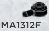 Plate Modified 1 x 1 round with horizontal pin in Black