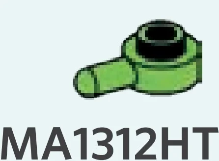 Plate Modified 1 x 1 round with horizontal pin in Green, Soft Grass