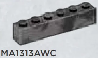 Brick 1 x 6 in Gray, Dark (Metallic Camo)