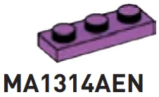 Plate 1 x 3 in Magenta, Rich
