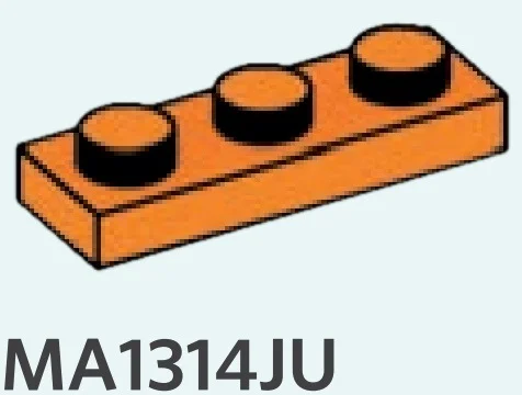 Plate 1 x 3 in Orange, Smoky