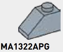 Slope brick 45 1 x 2 in Gray, Steel