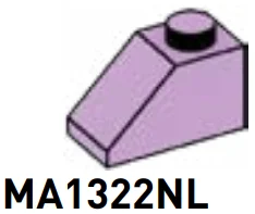 Slope brick 45 1 x 2 in Purple, Lavender