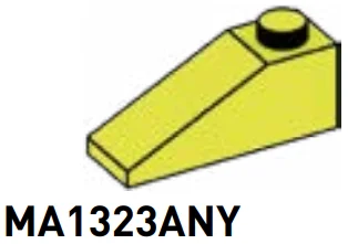 Slope 33 1 x 3 with Stud on Top in Yellow, Electric