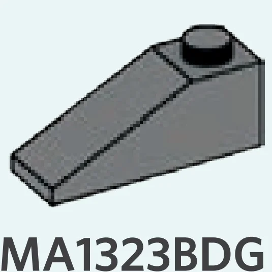 Slope Brick 33 1 x 3 with Stud on Top in Gray, Dark (Flake)
