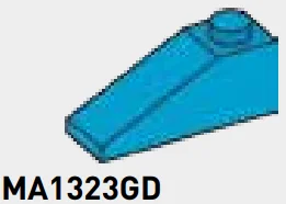 Slope 33 1 x 3 with Stud on Top in Blue, Rich Sky