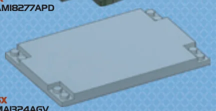 Tile 8 x 12 two-thirds-height with corner studs in Gray, Light (Metallic)