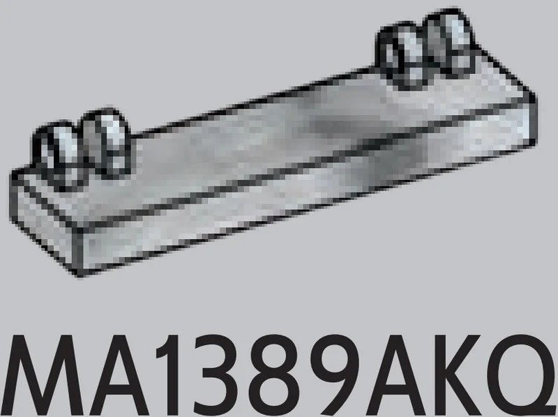 Hinge: Tile 1 x 4 Base in White with Black Marbling (Camo)