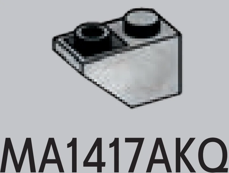 Slope Inverted Brick 45 1 x 2 in White with Black Marbling (Camo)