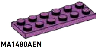 Plate 2 x 6 in Magenta, Rich