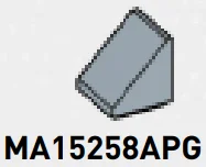 Slope brick 45 1 x 1 in Gray, Steel
