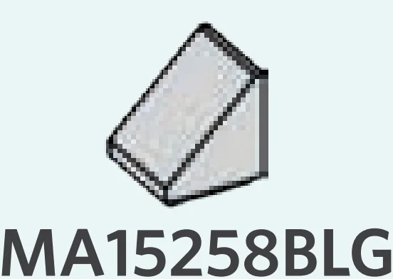 Slope 45 1 x 1 in Gray, Dull