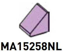 Slope brick 45 1 x 1 in Purple, Lavender