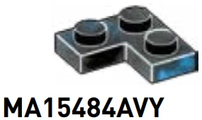Plate 2 x 2 corner in Blue/Black, Marbled