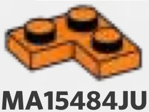 Plate 2 x 2 Corner in Orange, Smoky