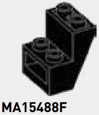Slope brick 65 2 x 2 x 2 inverse in Black