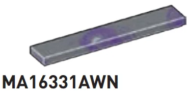 Tile 1 x 6 in Dark Gray/Purple, Marbled