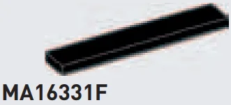 Tile 1 x 6 in Black