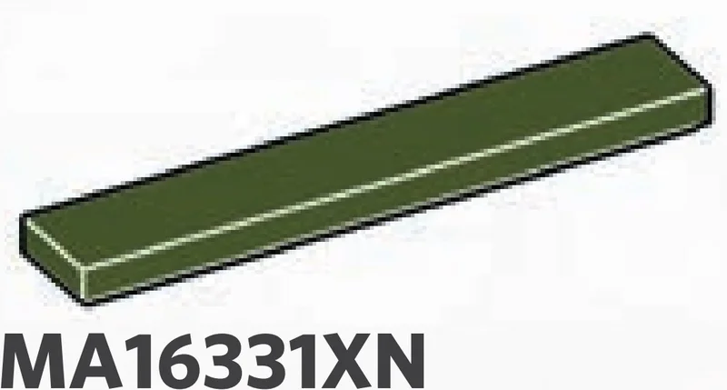 Tile 1 x 6 in Dark Green, Military