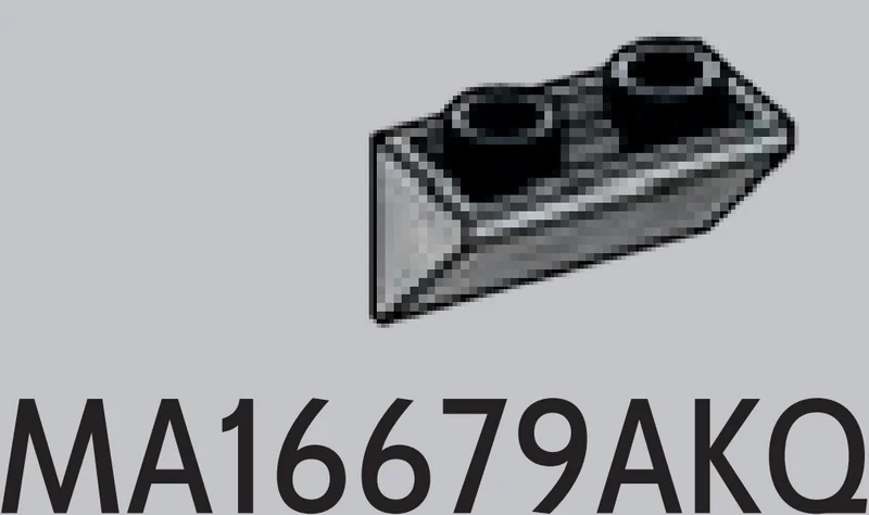 Slope brick 45 2 x 1 inverse in White with Black Marbling (Camo)