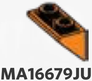 Slope brick 45 2 x 1 inverse in Orange, Smoky