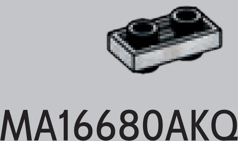 Plate Modified 1 x 2 Connector: male:male in White with Black Marbling (Camo)