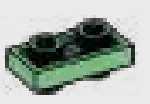 Plate 1 x 2 Connector: male:male in Green, Vertigris
