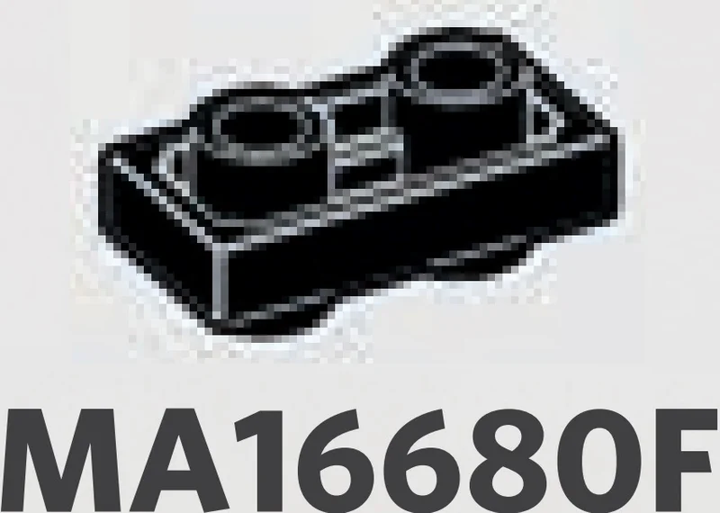 Plate Modified 1 x 2 Connector: male:male in Black