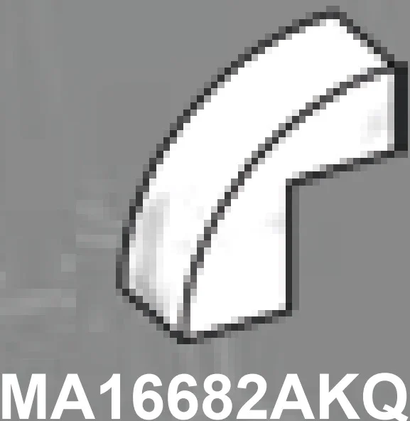 Slope 1 x 2 x 2 with half-curved top in White with Black Marbling (Camo)