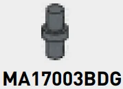 Connector: pin, small in Gray, Dark (Flake)