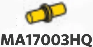 Connector: pin, small in Yellow, Dark