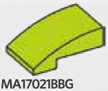 Slope brick 33 2 x 3 curved slope in Green, Spring