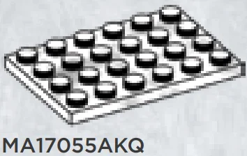 Plate 4 x 6 in White (Camo)