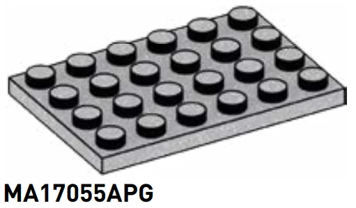 Plate 4 x 6 in Gray, Steel