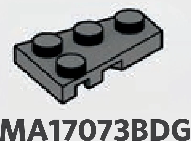 Wedge Plate 2 x 3 - Right in Gray, Dark (Flake)