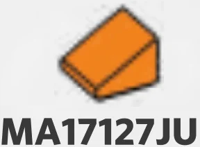 Slope 36 1 x 1 in Orange, Smoky