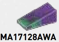 Slope brick 25 1 x 2 in Purple/Green, Marbled