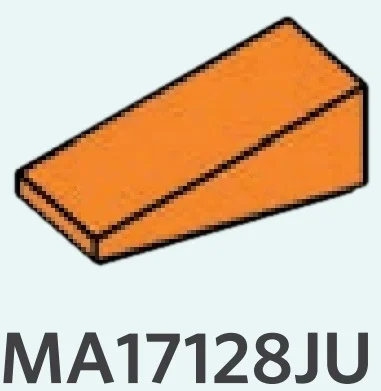 Slope brick 25 1 x 2 in Orange, Smoky