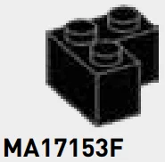 Brick 2 x 2 corner in Black