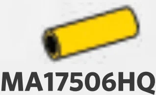 Connector: pipe, small 2 studs long in Yellow, Dark