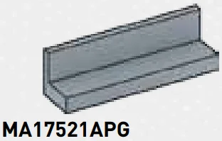 Panel 1 x 1 x 4 in Gray, Steel