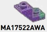 Slope brick 45 1 x 2 on 1 x 1 plate in Purple/Green, Marbled