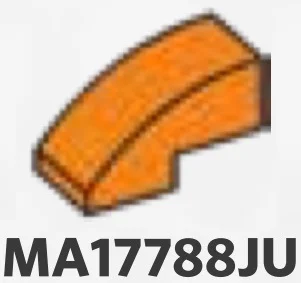Slope 1 x 1 x 2 Curved in Orange, Smoky