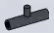 Connector: pipe, small 3 studs long with side pin in Gray, Dark (Metallic)