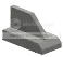 Tile 1 x 2 with 1H tail in Gray, Dark (Metallic Camo)