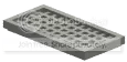 Tile 2 x 4 grill in Gray, Dark (Metallic)