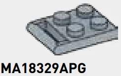 Plate 2 x 2 with handle in Gray, Steel