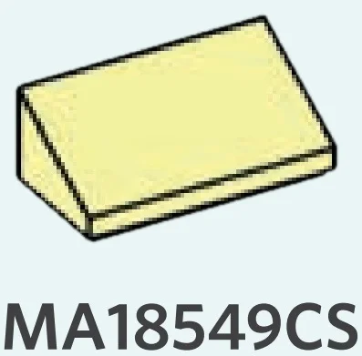 Slope brick 36 2 x 1 in Yellow, Pastel
